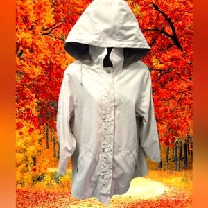 Women's Cream Hooded Jacket by Gallery